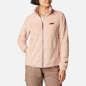Columbia Fire Side II Sherpa Full Zip Pockets Fleece Womens Medium Jacket Coat